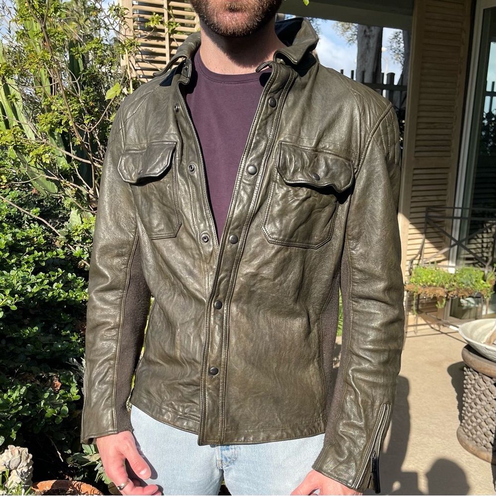 Ralph Lauren Black Label Moto Lamb Leather Shirt/Jacket